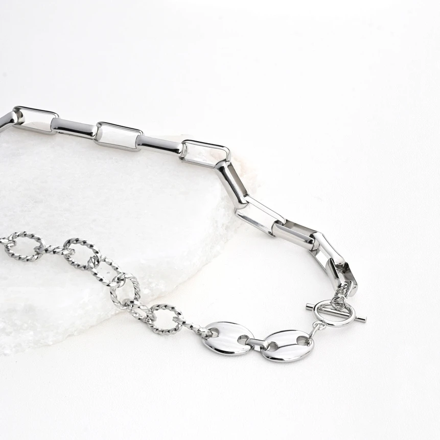 Steel necklace reversible GB