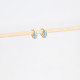 Gold plated hoops blue with brillants GB