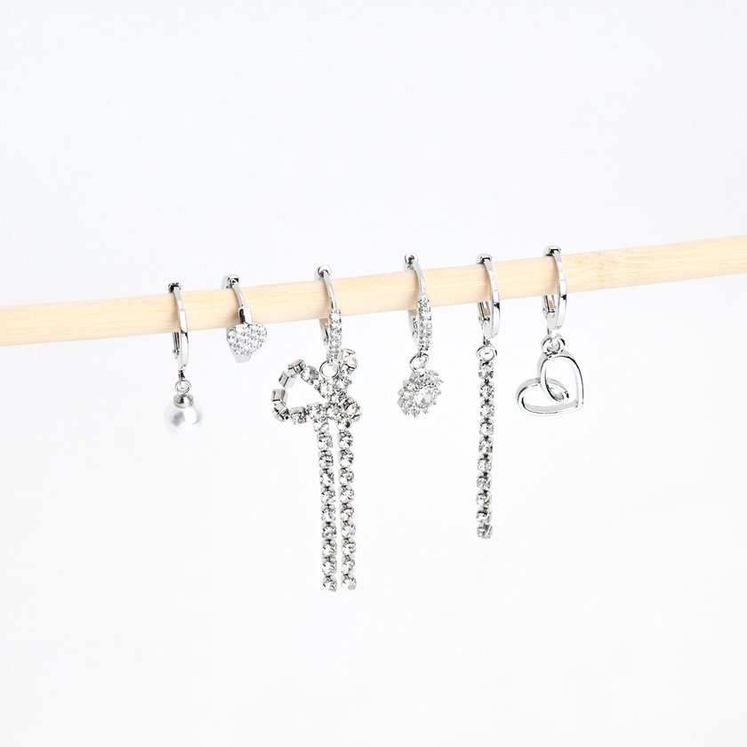Ensemble boucles d'oreilles plaqué or nœud GB
