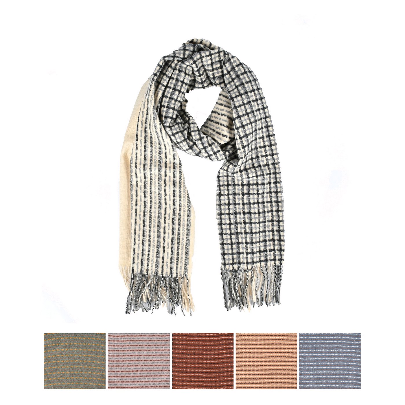 Foulard double côté carrés GB