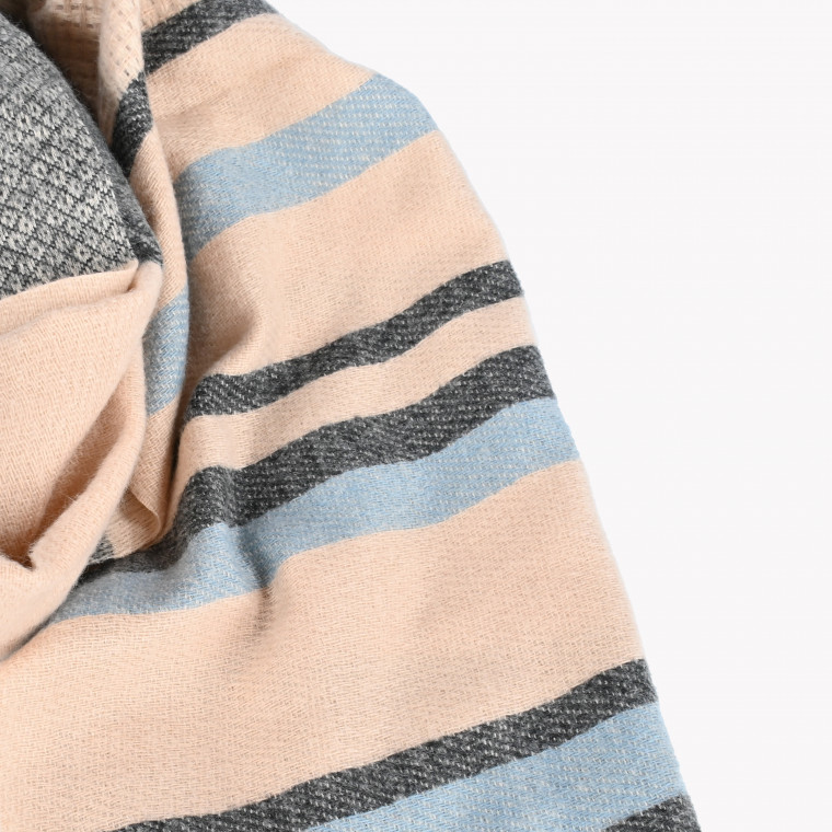 Stripes scarf with fringes GB