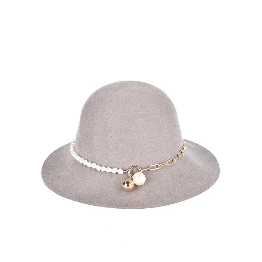 Chapeau laine avec perle GB