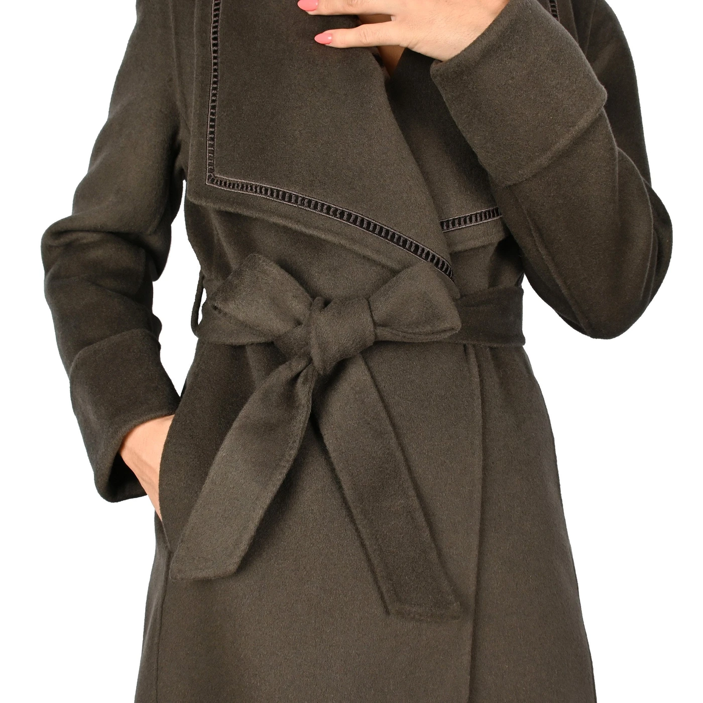 Cappotto 100% lana con dettaglio GB