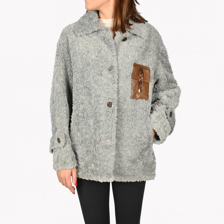 Coat 50% wool with pocket GB