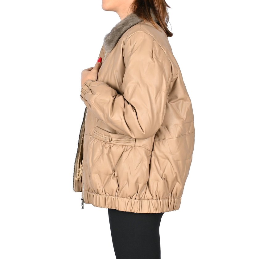 Basic coat with collar vison GB