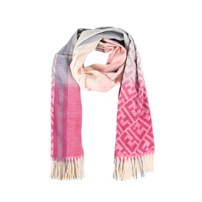 Scarf with colorful word pattern GB