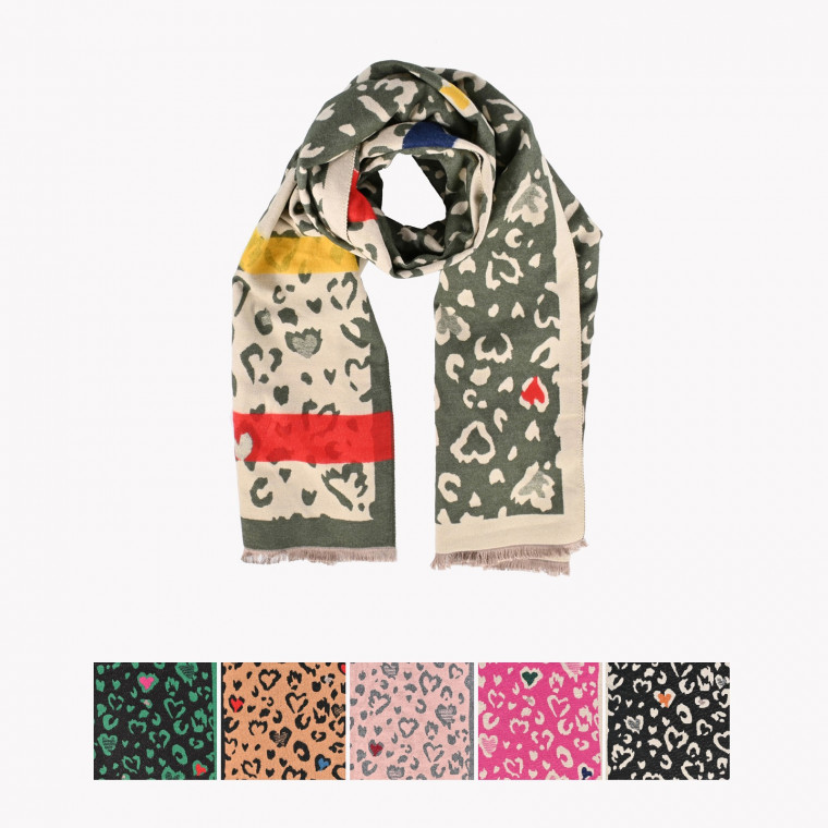Scarf with hearts GB