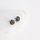 Rhodium spiral earring GB