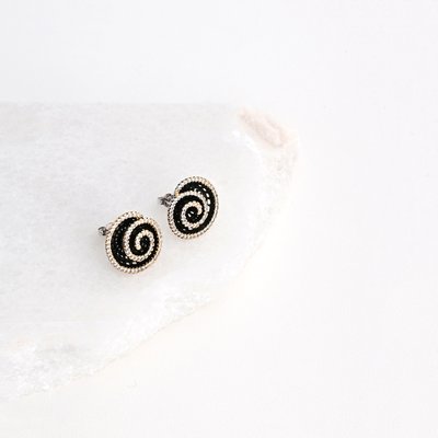 Boucle d’oreille en spirale rhodium GB