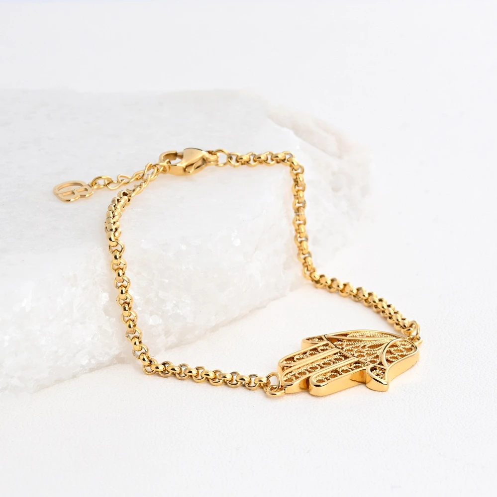 Gold plated bracelet hand GB