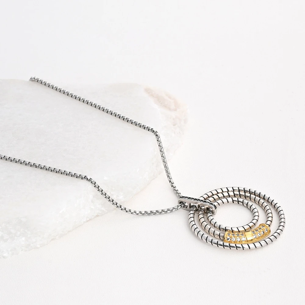 Collier classique en rhodium GB