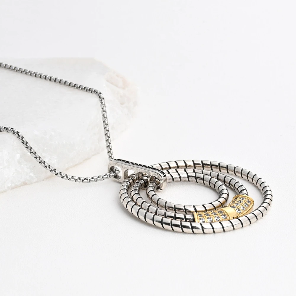 Collier classique en rhodium GB