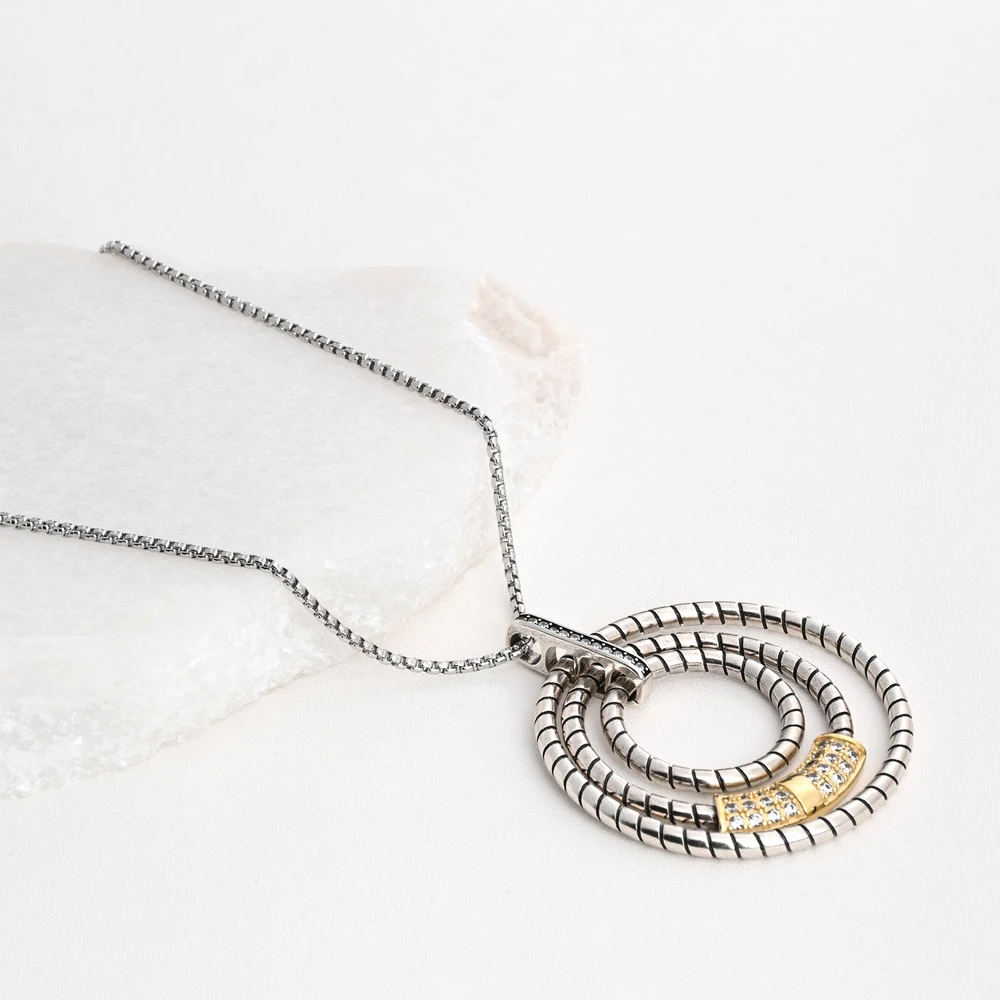 Collier classique en rhodium GB