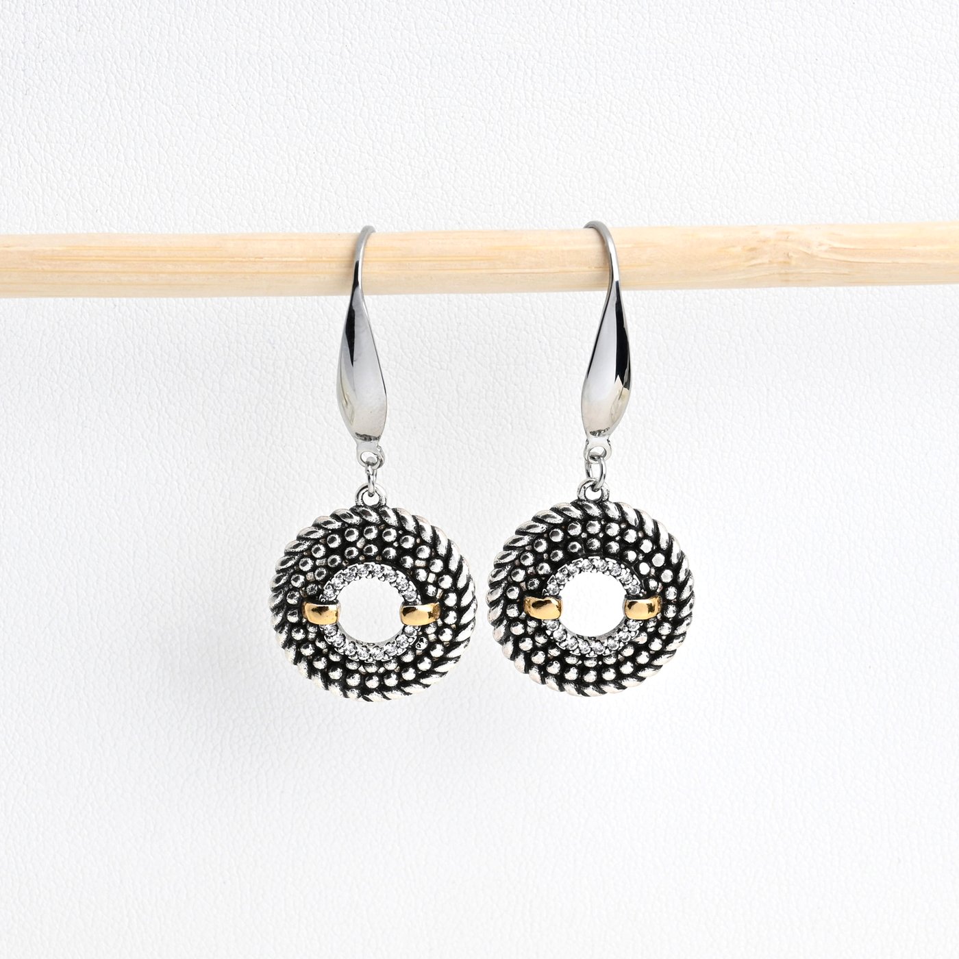 Earrings in classic rhodium GB