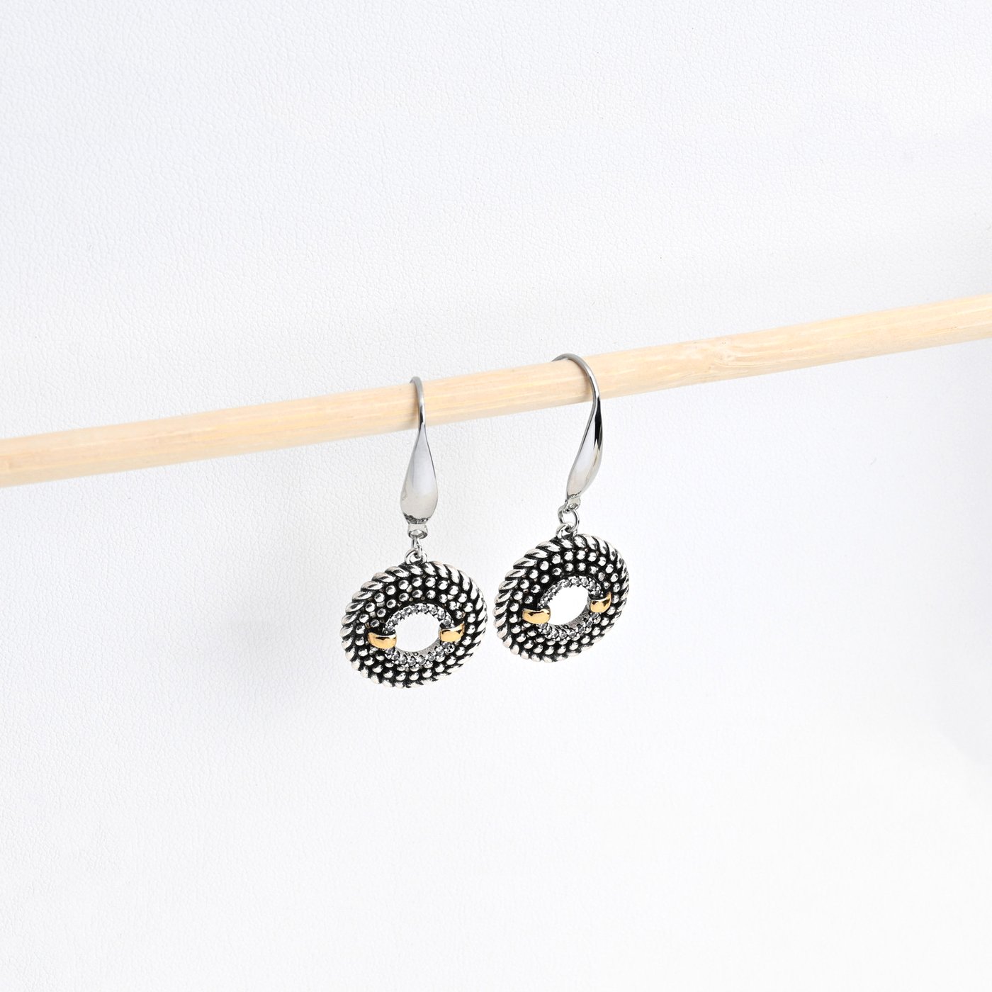 Earrings in classic rhodium GB