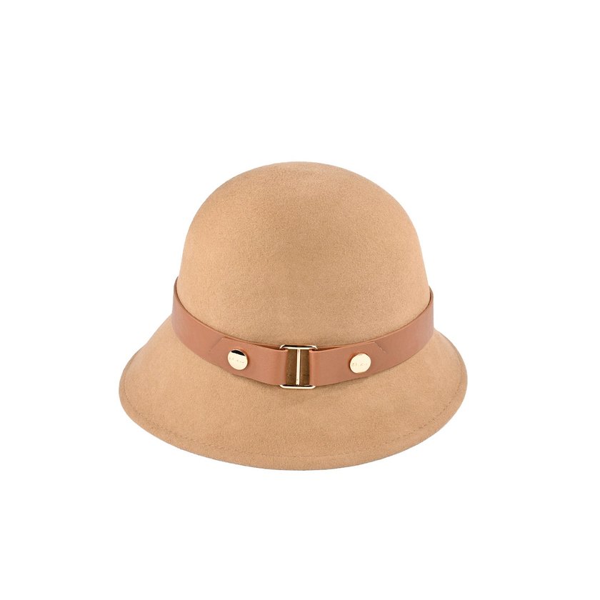 Cappello di lana con fibbia oro GB