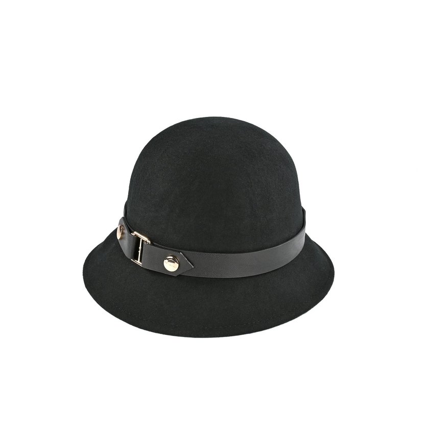 Cappello di lana con fibbia oro GB