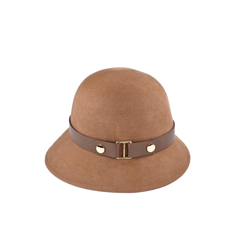 Cappello di lana con fibbia oro GB