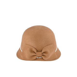 Cappello di lana con legame e perle GB
