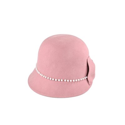 Wool hat with buckle and pearls GB