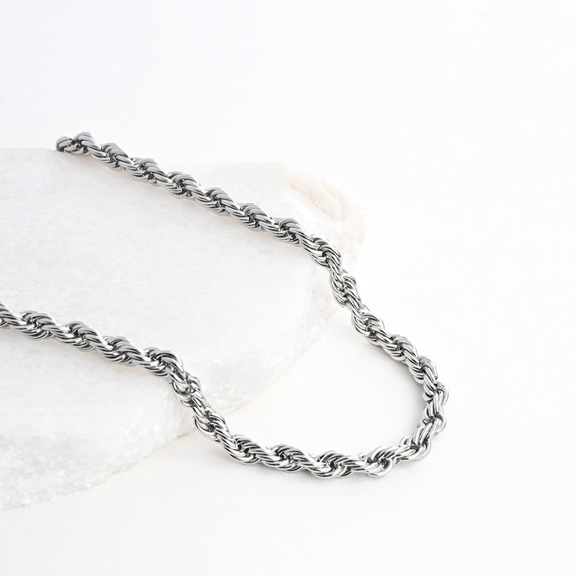 Collar acero malla trenzada fina GB
