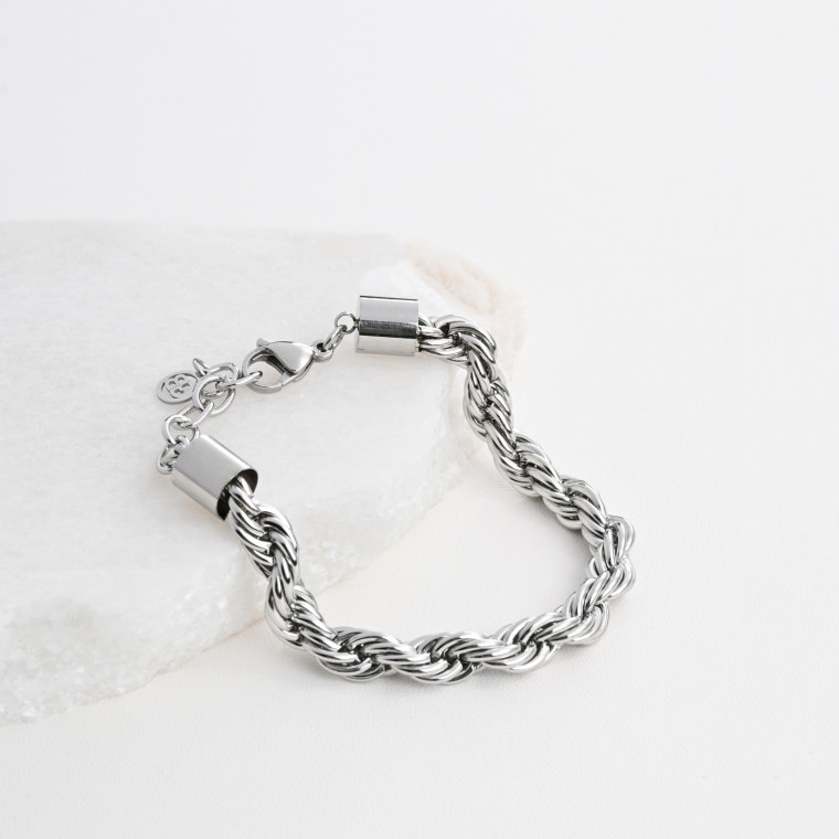 Braided mesh steel bracelet thick GB