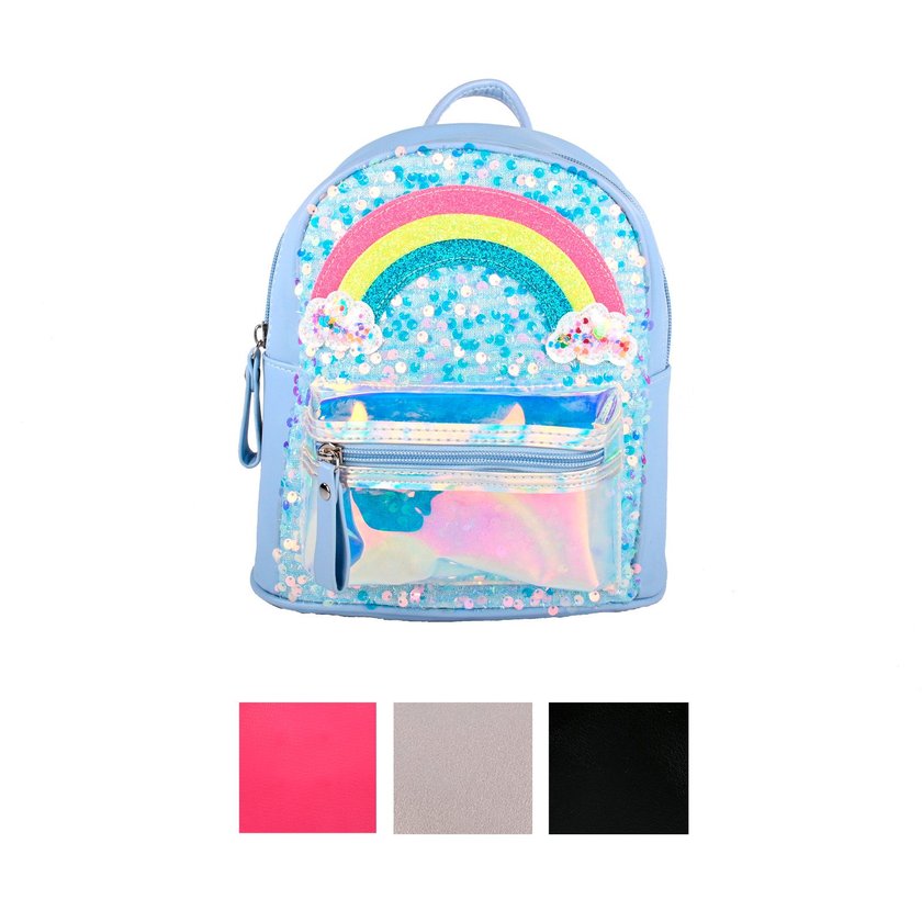 Mochila para niño arco iris y purpurina GB
