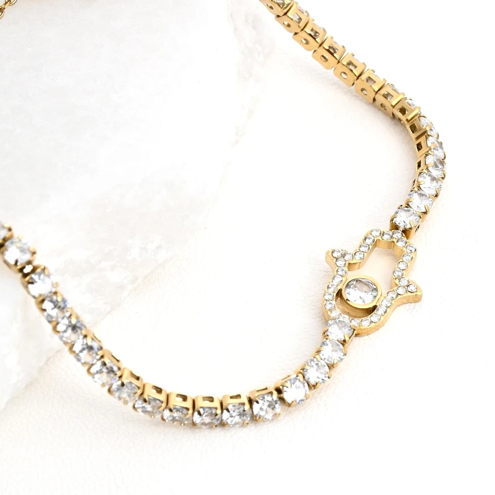 Pulseira riviera em aço mão GB