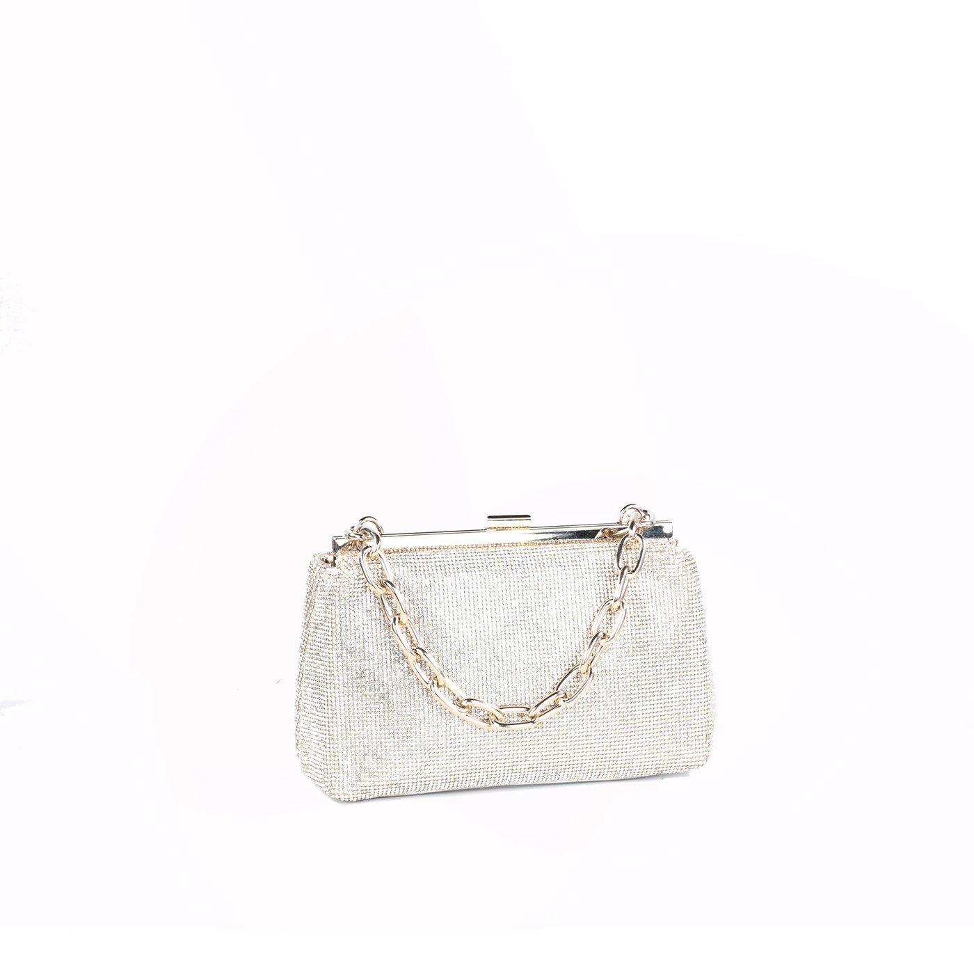 Pochette party silver with chain GB