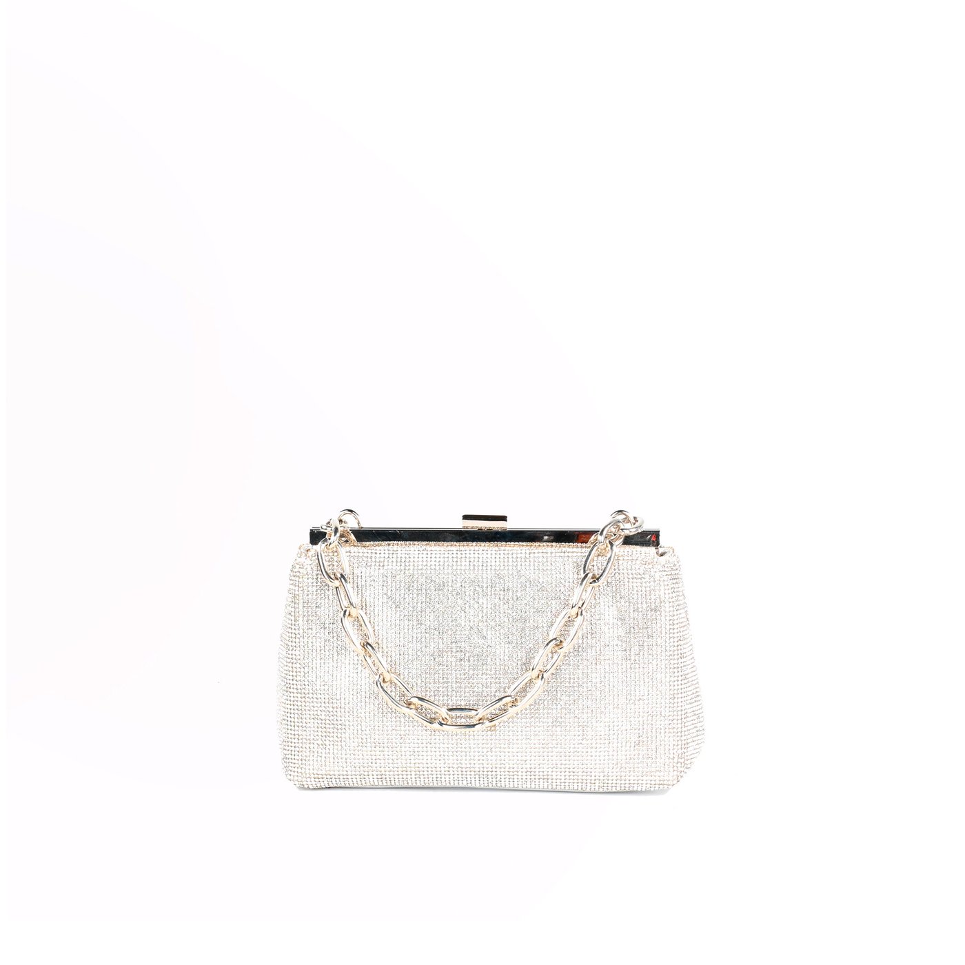 Pochette party silver with chain GB