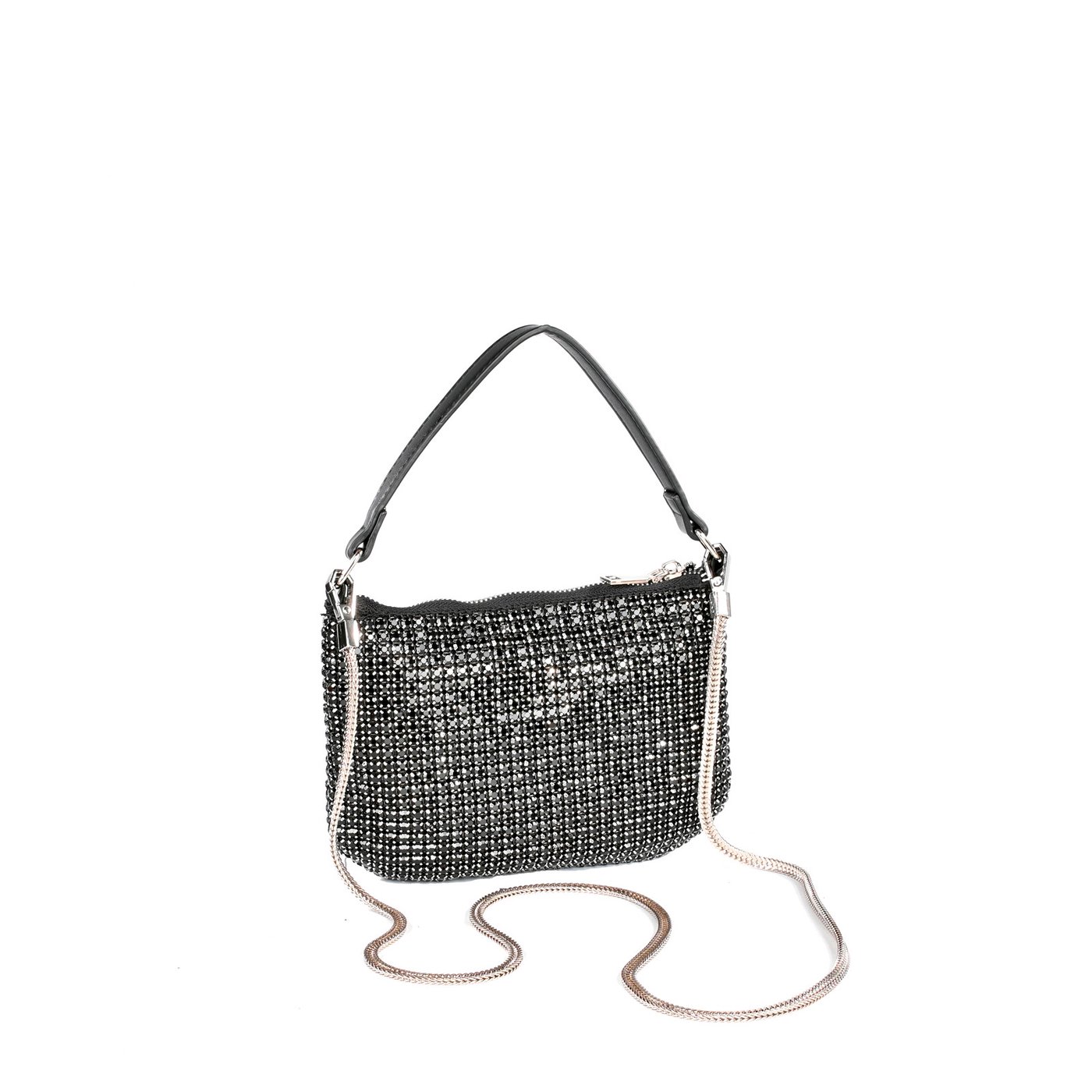 Pochette fiesta negra con brillantes GB