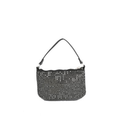 Pochette fiesta negra con brillantes GB