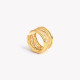 Anillo ajustable baño de oro coração de viana GB