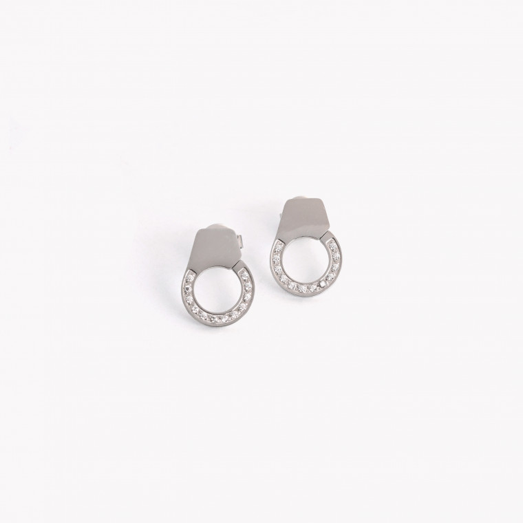 Steel earrings handcuffs GB