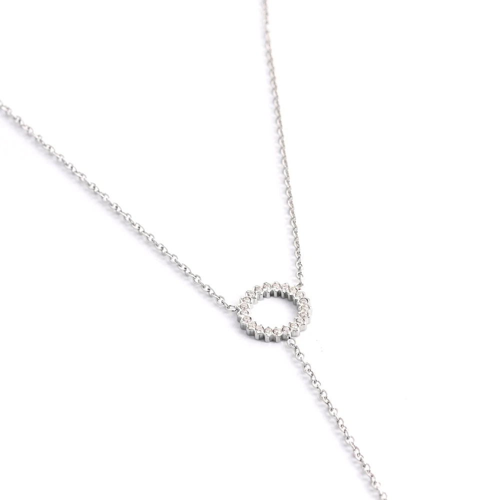 Collana acciaio appeso con cerchio GB