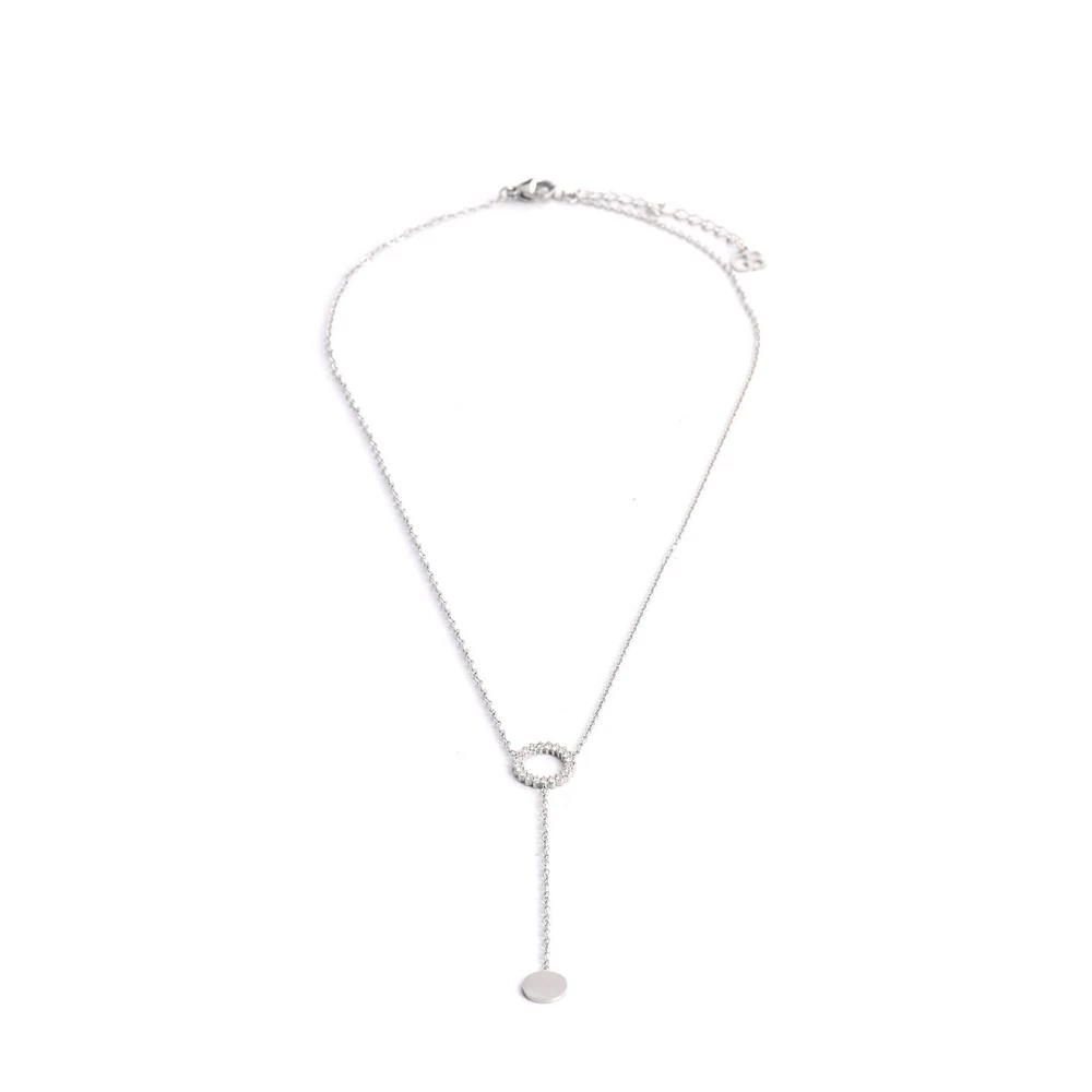 Collana acciaio appeso con cerchio GB