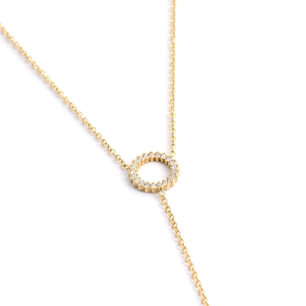Collana acciaio appeso con cerchio GB