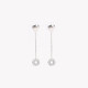 Steel earrings pending with clovers circle GB