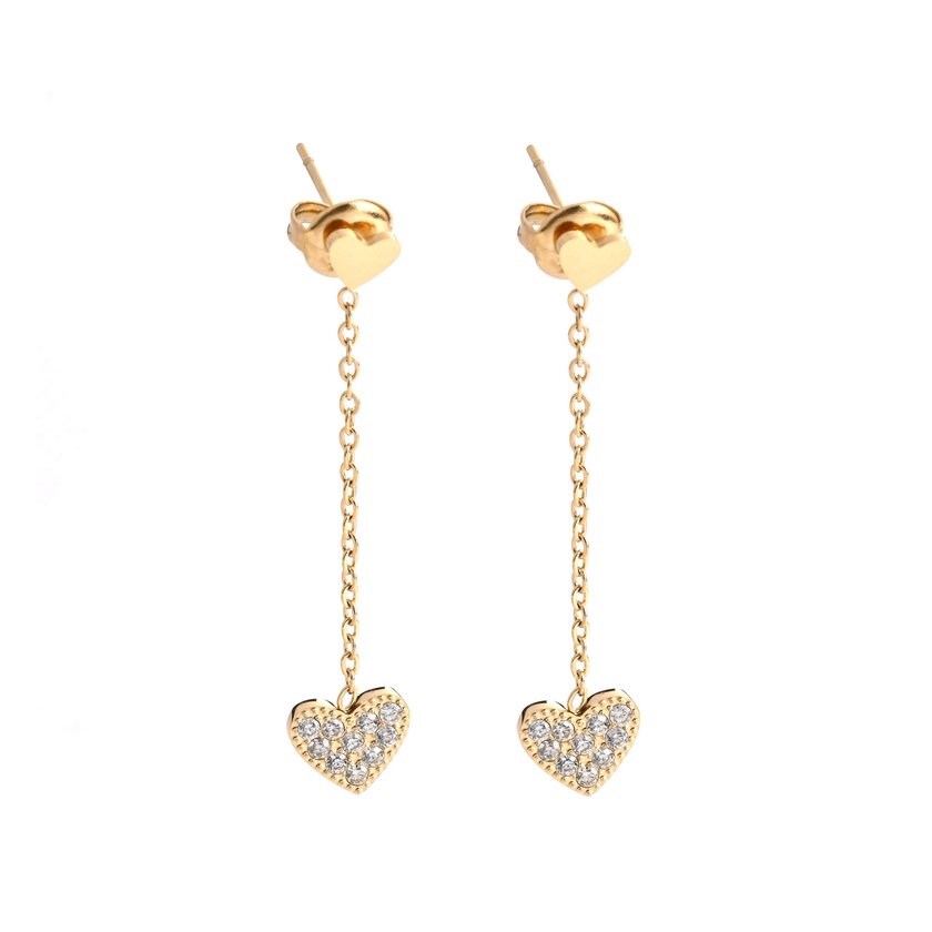 Steel earrings hearts pending GB