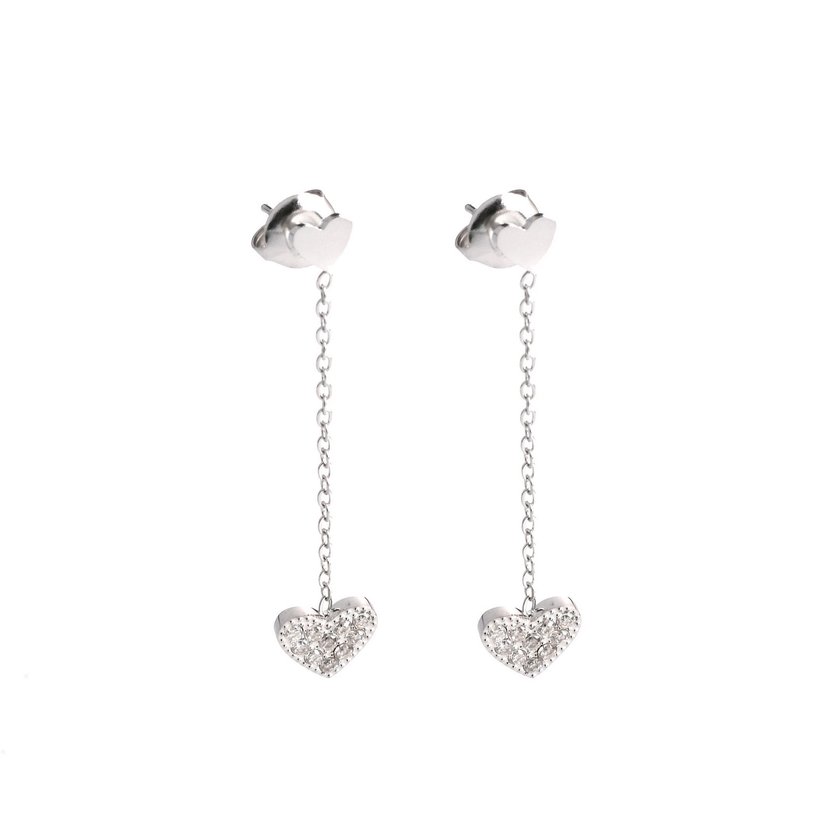 Steel earrings hearts pending GB