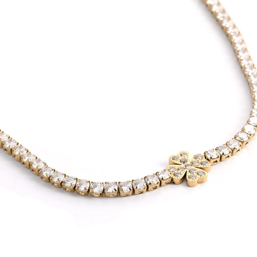 Collar rivière en acero trébol GB