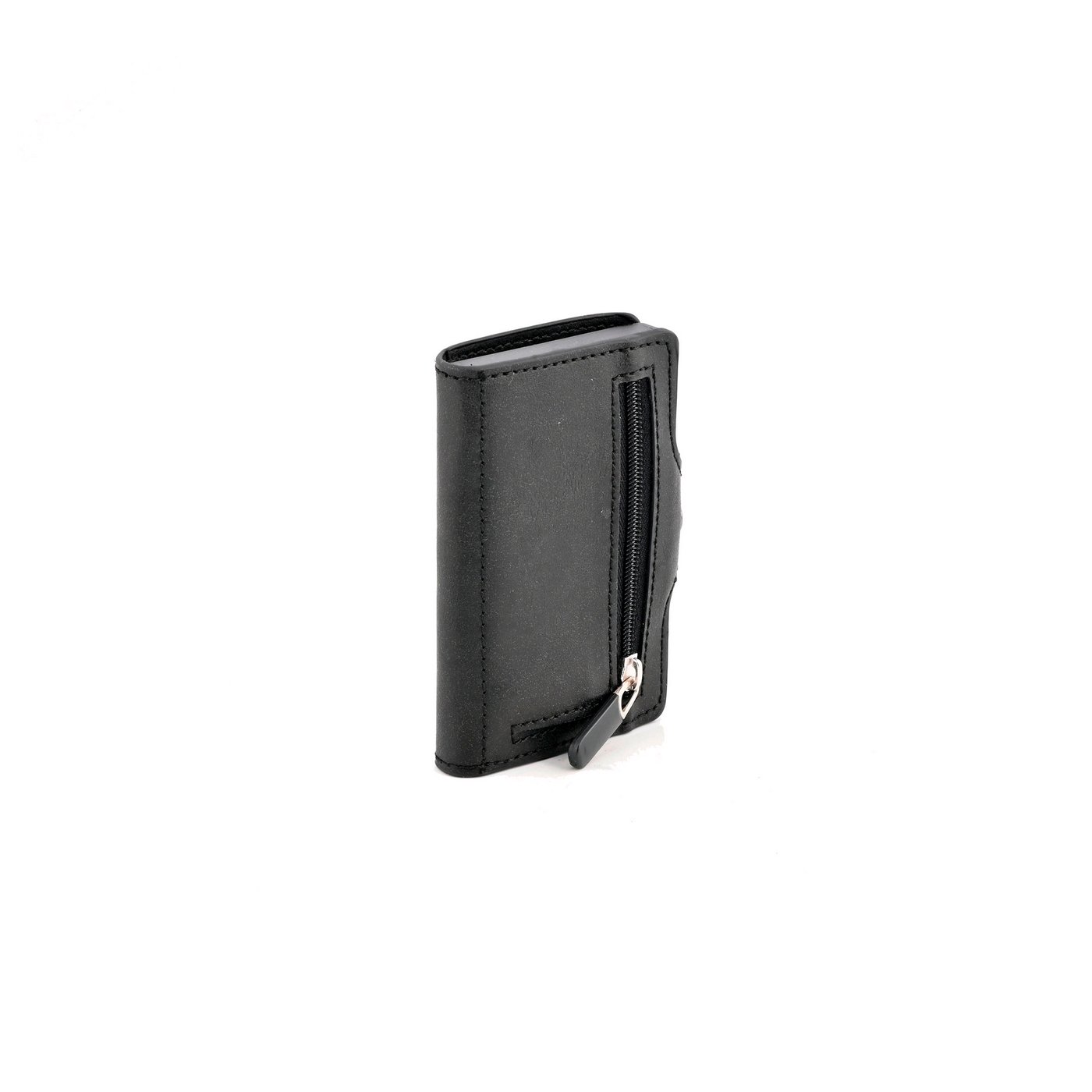 Porte-carte avec fermeture zip noir GB