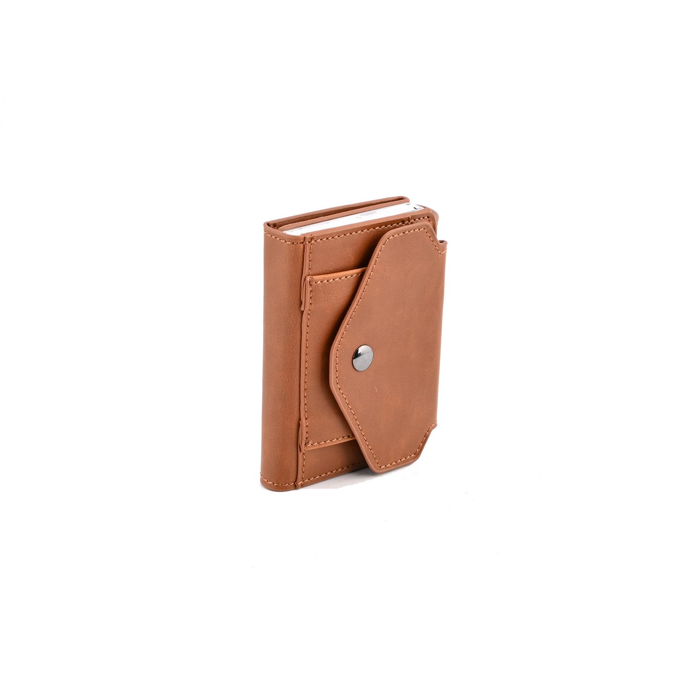 Porta-carte base camel con tasca GB