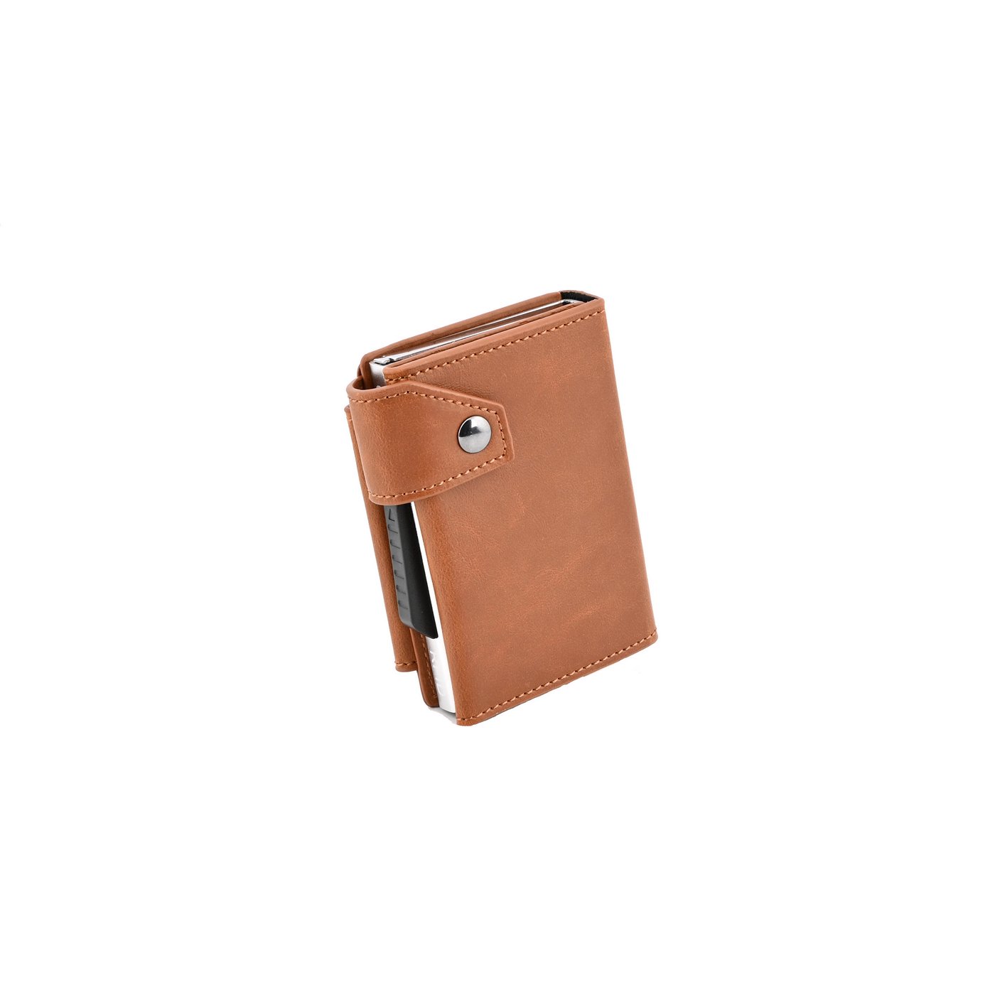 Porta-carte base camel con tasca GB