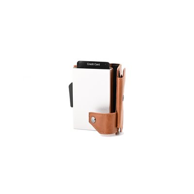 Porta-carte base camel con tasca GB