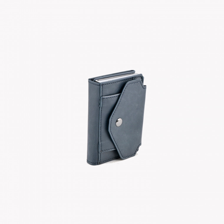 Blue basic card case with pocket GB