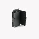 Black card case in leather with dual compartment GB