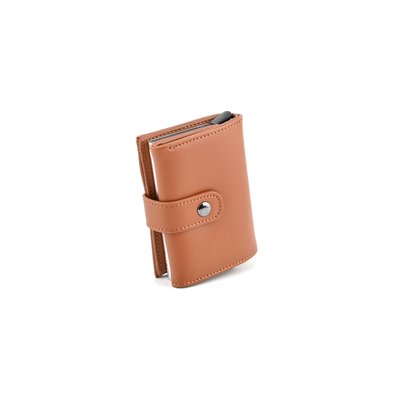 Porte-carte camel en cuir GB