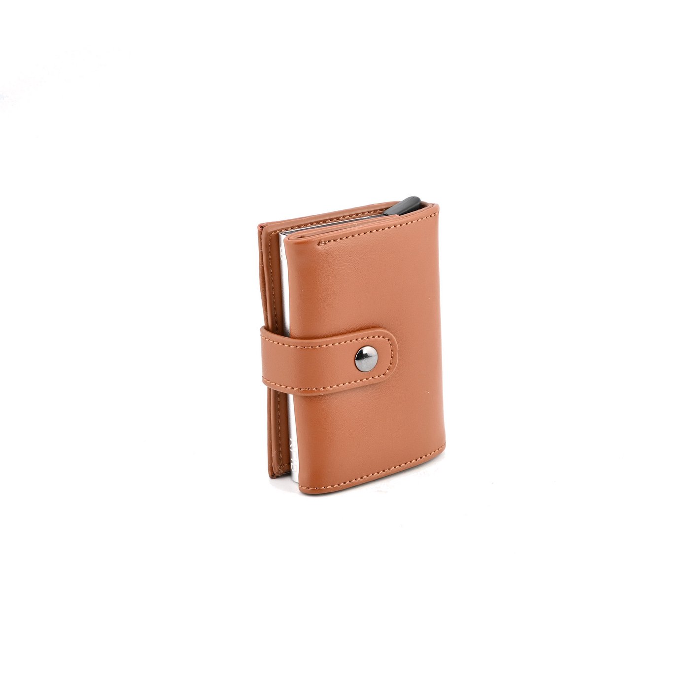 Porte-carte camel en cuir GB