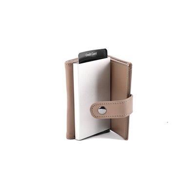 Porte-carte marron en cuir GB